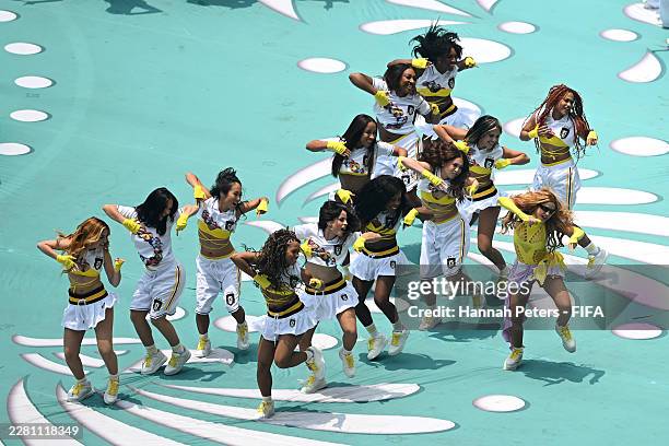Shakira performs during the Opening Ceremony before the FIFA World Cup 2026 Group A match between Mexico and South Africa at Mexico City Stadium on...