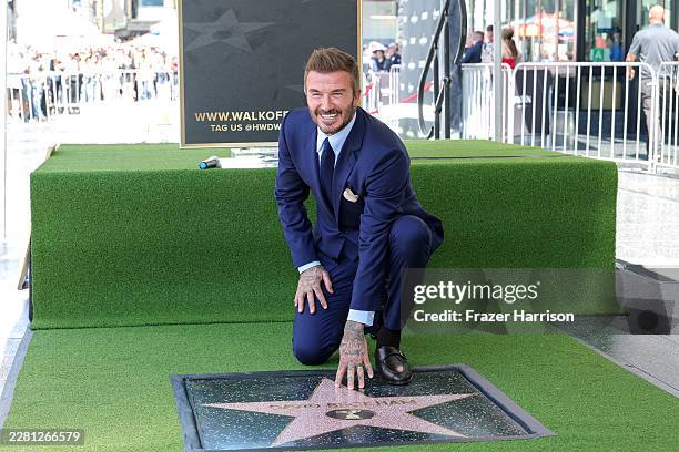 David Beckham attends his Hollywood Walk of Fame Star Ceremony on June 12, 2026 in Hollywood, California.