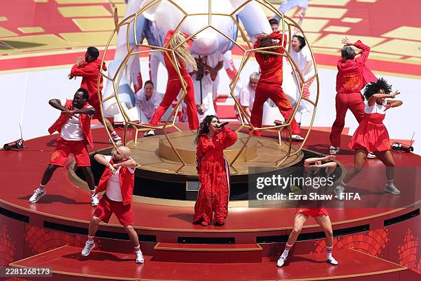 Alessia Cara performs during the Opening Ceremony before the FIFA World Cup 2026 Group B match between Canada and Bosnia and Herzegovina at Toronto...