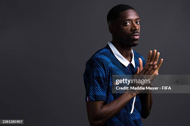 Ousmane Dembele of France poses for a portrait during the official FIFA World Cup 2026 portrait session on June 11, 2026 in Boston, Massachusetts.