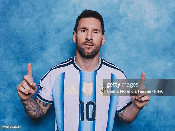Lionel Messi of Argentina poses for a portrait during the official FIFA World Cup 2026 portrait session on June 11, 2026 in Kansas City, Kansas.