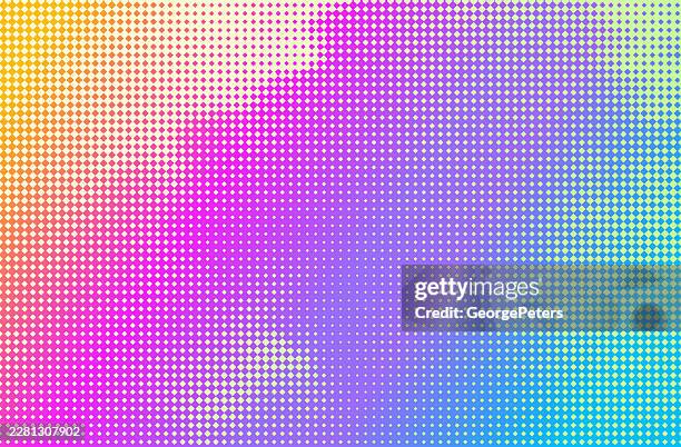 cloudscape watercolor halftone pattern background - soft pink clouds stock illustrations