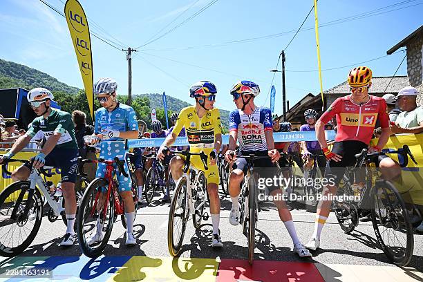 Nadav Raisberg of Israel and Team NSN Cycling - Green Points Jersey, Clement Braz Afonso of France and Team Groupama - FDJ United - Polka dot...