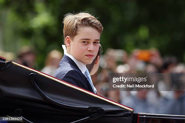 Prince George of Wales during Trooping The Colour 2026 on June 13, 2026 in London, England. Trooping The Colour is a ceremonial parade celebrating...