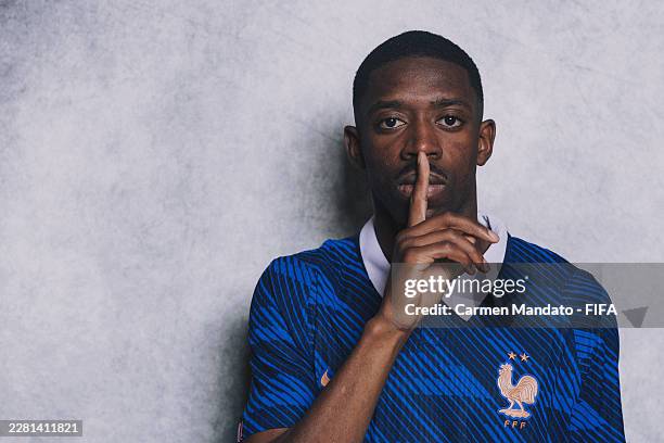 Ousmane Dembele of France poses for a portrait during the official FIFA World Cup 2026 portrait session on June 11, 2026 in Boston, Massachusetts.