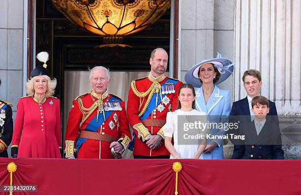 Queen Camilla, King Charles III, Prince William, Prince of Wales, Princess Charlotte of Wales, Catherine, Princess of Wales, Prince George of Wales...