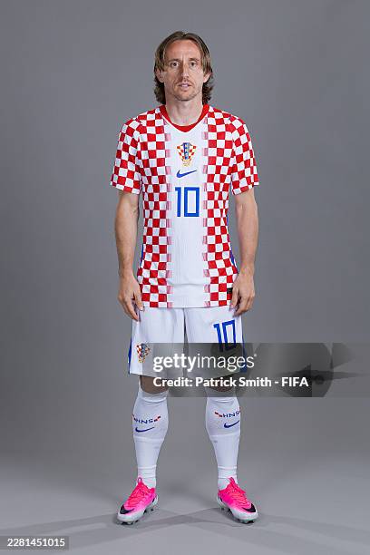 Luka Modric of Croatia poses for a portrait during the official FIFA World Cup 2026 portrait session on June 12, 2026 in Alexandria, Virginia.