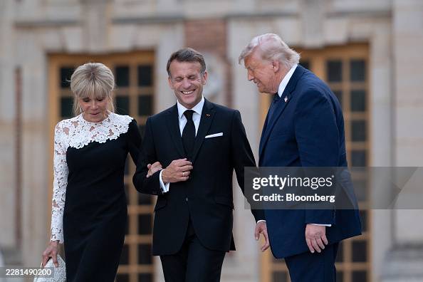 French President Macron Hosts US President Trump At Versailles Palace Dinner French President Macron Hosts US President Trump At Versailles Palace Dinner