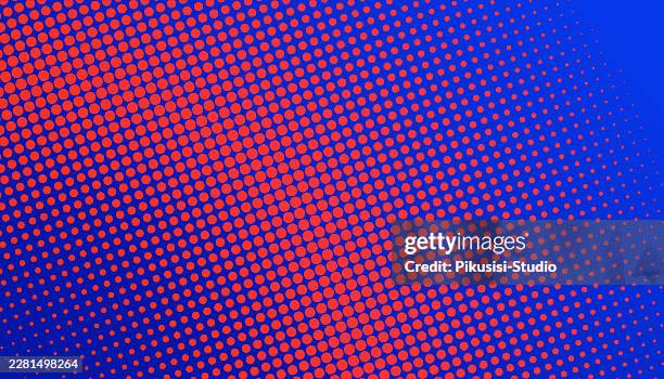 abstract blue and pink gradient geometric background with halftone texture - comic book dot pattern stock illustrations