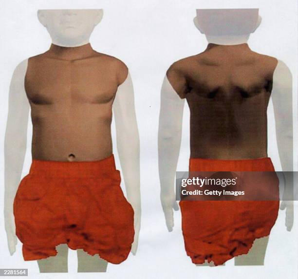 This undated handout image from the Metropolitan Police shows a computer generated image of the torso found in the Thames close to Tower Bridge in...