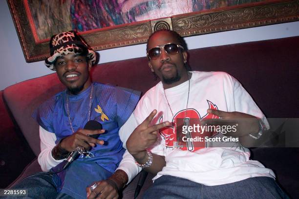 Outkast backstage during a special week of hip hop on TRL at the MTV studios in New York City. 4/30/01 Photo by Scott Gries/ImageDirect