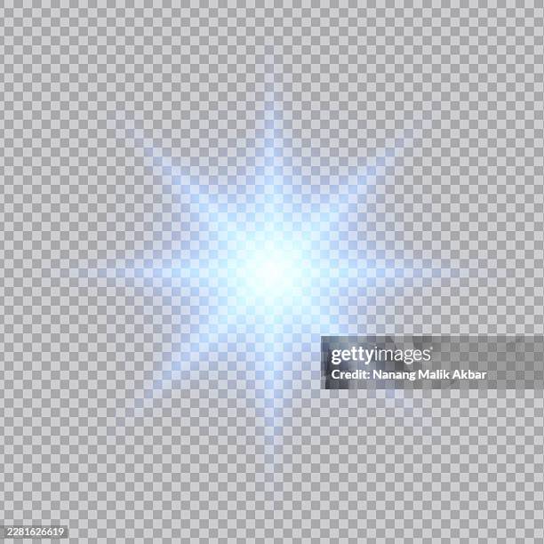 blue sunlight or flare light effect with transparent background - glowing circle transparent background stock illustrations