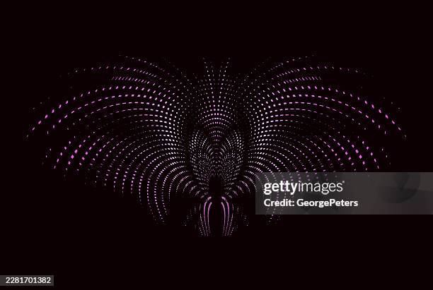 modern coat of arms with half tone pattern - black gradient background spotlight stock illustrations