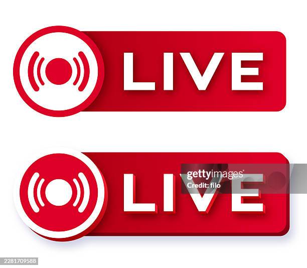 live broadcast internet live streaming design element icon symbol badge - comedy club stock illustrations