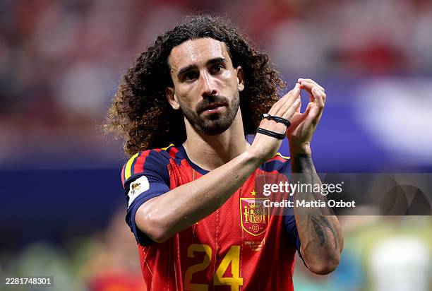 Marc Cucurella of Spain reacts after the 0-0 draw during the FIFA World Cup 2026 Group H match between Spain and Cabo Verde at Atlanta Stadium on...