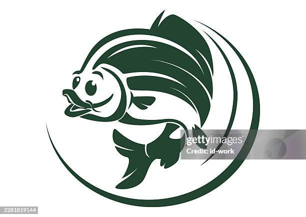 cheerful fish jumping - fish farm stock illustrations