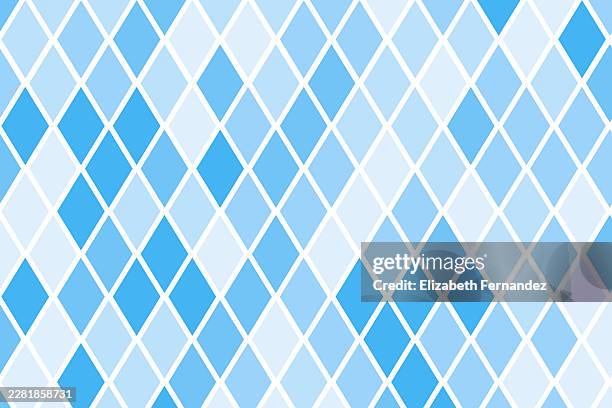 blue argyle pattern background - rhombus stock pictures, royalty-free photos & images