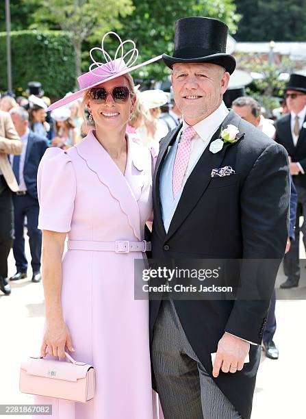Zara Tindall and Mike Tindall attend day one of Royal Ascot 2026 at Ascot Racecourse on June 16, 2026 in Ascot, England.