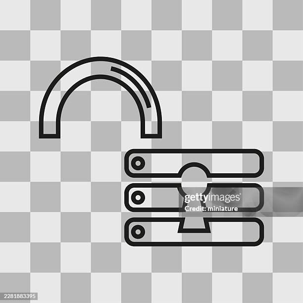 unlock icon - computer lock white background stock illustrations