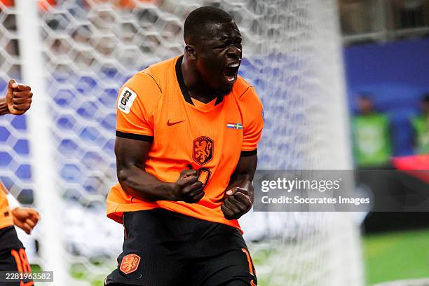Brian Brobbey of Holland celebrates 1-0 during the World Cup match between Holland v Sweden at the Houston Stadium on June 20, 2026 in Houston United...