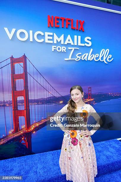 Alice Comer attends Netflix's "Voicemails for Isabelle" premiere at TUDUM Theater on June 16, 2026 in Hollywood, California.
