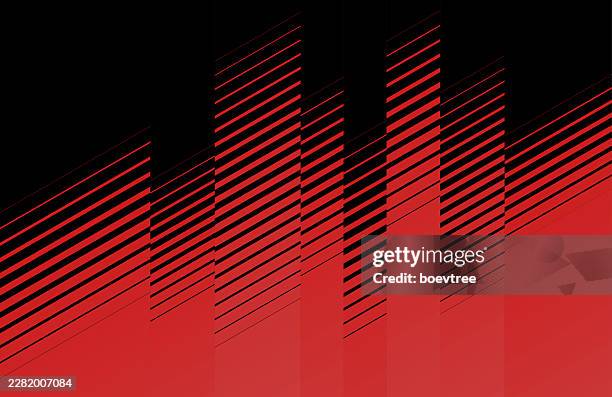 red smooth transition speed line design element - red black background stock illustrations