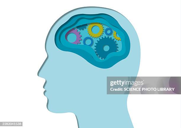 thinking, conceptual illustration - chemical processing stock illustrations