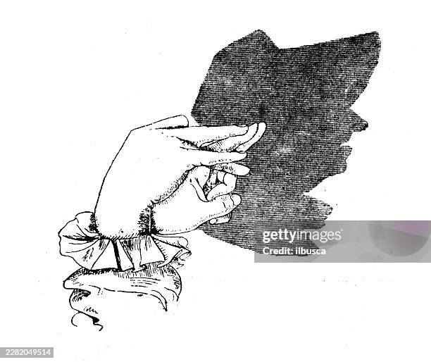 shadow theatre: mrs camp - shadow puppet stock illustrations