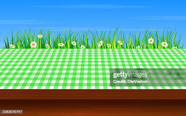 table cloth illustration - table tablecloth stock illustrations