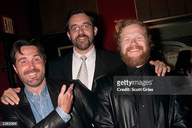 Director Kirk Wise, producer Don Hahn, and director Gary Trousdale arrive at the New York premiere of the new Disney film 'Atlantis: The Lost Empire'...