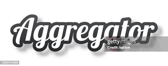 Aggregator - 3D Text with shadow on white background Aggregator - 3D Text with shadow on white background