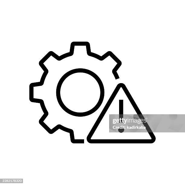 error handling line icon - debugging stock illustrations