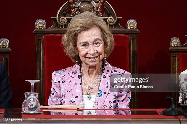 Queen Sofia attends the Íñigo Álvarez de Toledo nephrology research awards at Real Academia Nacional de Medicina de España on June 18, 2026 in...
