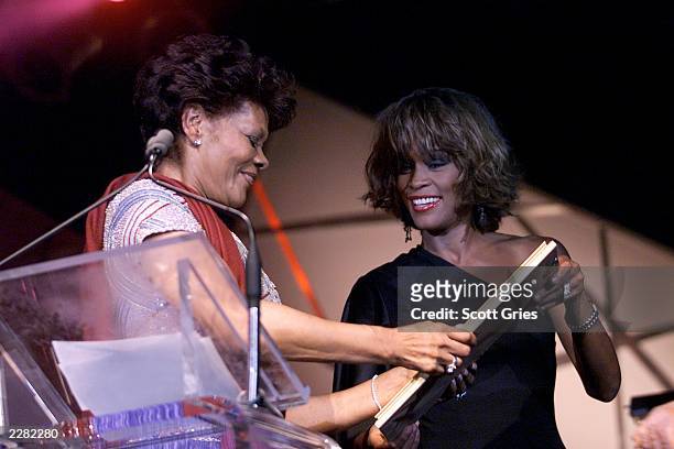 Dionne Warwick and Whitney Houston at the Songwriters Hall of Fame 32nd Annual Awards at The Sheraton New York Hotel and Towers in New York City on...