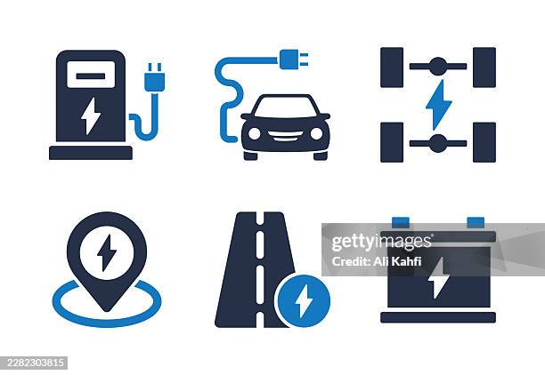 electric vehicle glyph solid icon. solid icon that can be applied anywhere, simple, pixel perfect and modern style. - reduce emissions stock illustrations