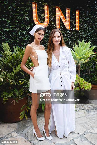 Kaia Gerber and Alexandra Keating attend the Summer Uni Party on June 18, 2026 in Los Angeles, California.