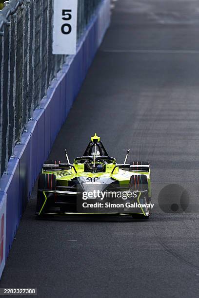 Felipe Drugovich of Brazil driving the Andretti Formula E Porsche 99X Electric on track during practice, ahead of the Sanya E-Prix at Sanya Street...