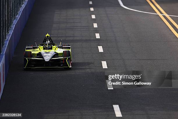 Felipe Drugovich of Brazil driving the Andretti Formula E Porsche 99X Electric on track during practice, ahead of the Sanya E-Prix at Sanya Street...