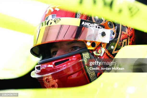 Jake Dennis of Great Britain and Andretti Formula E looks on in the garage during qualifying, ahead of the Sanya E-Prix, Round 11 of the 2026 FIA...