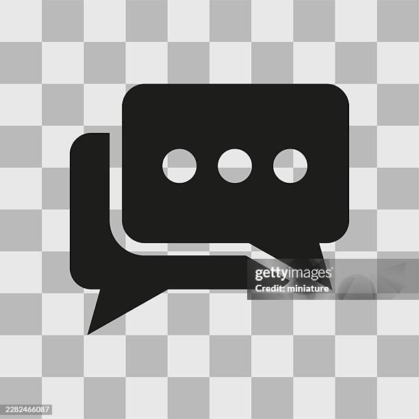 speech bubble icon - transparent chat bubble stock illustrations