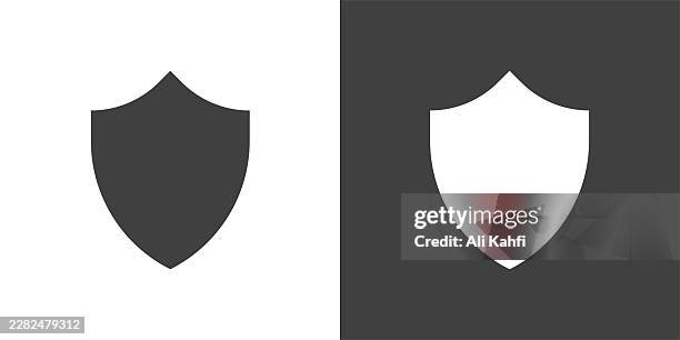 shield glyph solid icon. solid icon that can be applied anywhere, simple, pixel perfect and modern style - evaluate evidence stock illustrations