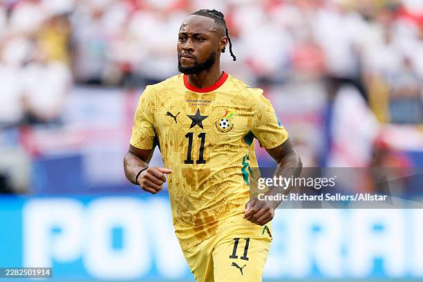 Antoine Semenyo of Ghana running during the FIFA World Cup 2026 Group L match between England and Ghana at Boston Stadium on June 23, 2026 in...