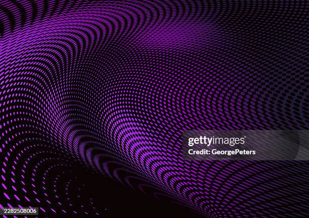 halftone swirl pattern abstract background - black gradient background spotlight stock illustrations