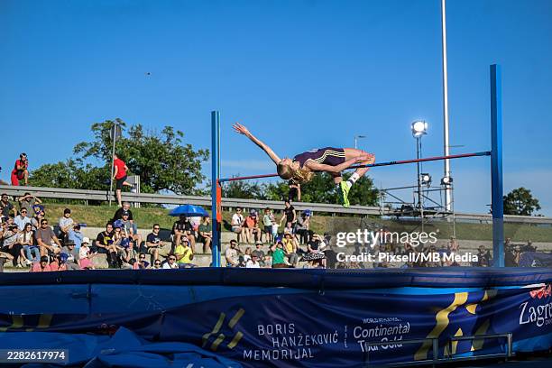 Elena Kulichenko of Cyprus competes in Women's High Jump during the 76th Boris Hanzekovic Memorial, part of the World Athletics Continental Tour Gold...