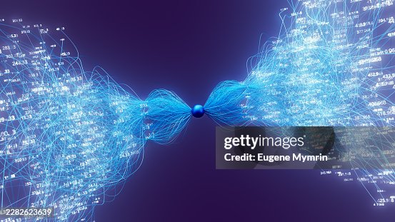 Big Data Networks Connected by Central Blue Node Big Data Networks Connected by Central Blue Node