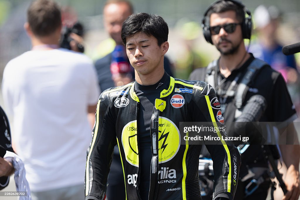 Top Racing Czechia Ai Ogura of Japan and Trackhouse MotoGP Team walks and prepares to ...