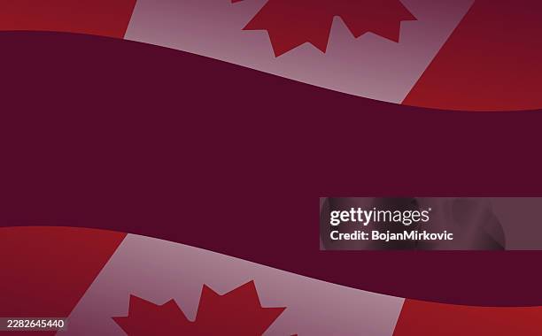 canadian flag poster, card, template with copy space. vector - canada day border stock illustrations