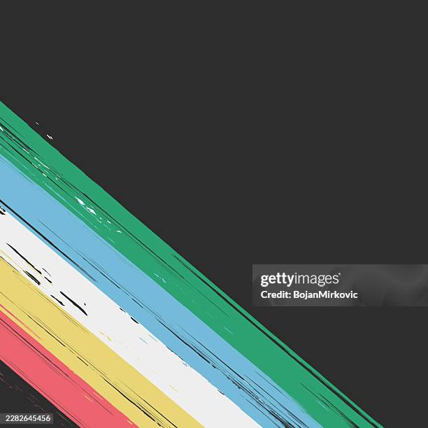 disability pride watercolor flag with copy space. vector - deaf blind stock illustrations