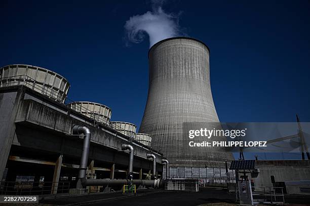 This photograph shows a cooling tower of the Civaux nuclear power plant in Civaux, south-western France on June 24, 2026. The plant operates two...