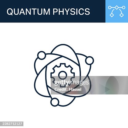 Line art vector illustration representing quantum mechanics physics, nuclear engineering technology, advanced scientific research, nanotechnology innovation, or smart particle data concepts. Line art vector illustration representing quantum mechanics physics, nuclear engineering technology, advanced scientific research, nanotechnology innovation, or smart particle data concepts.